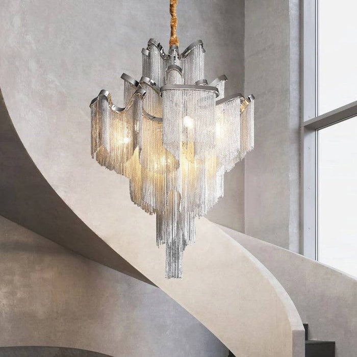 Cadena French Empire Staircase Chandelier.