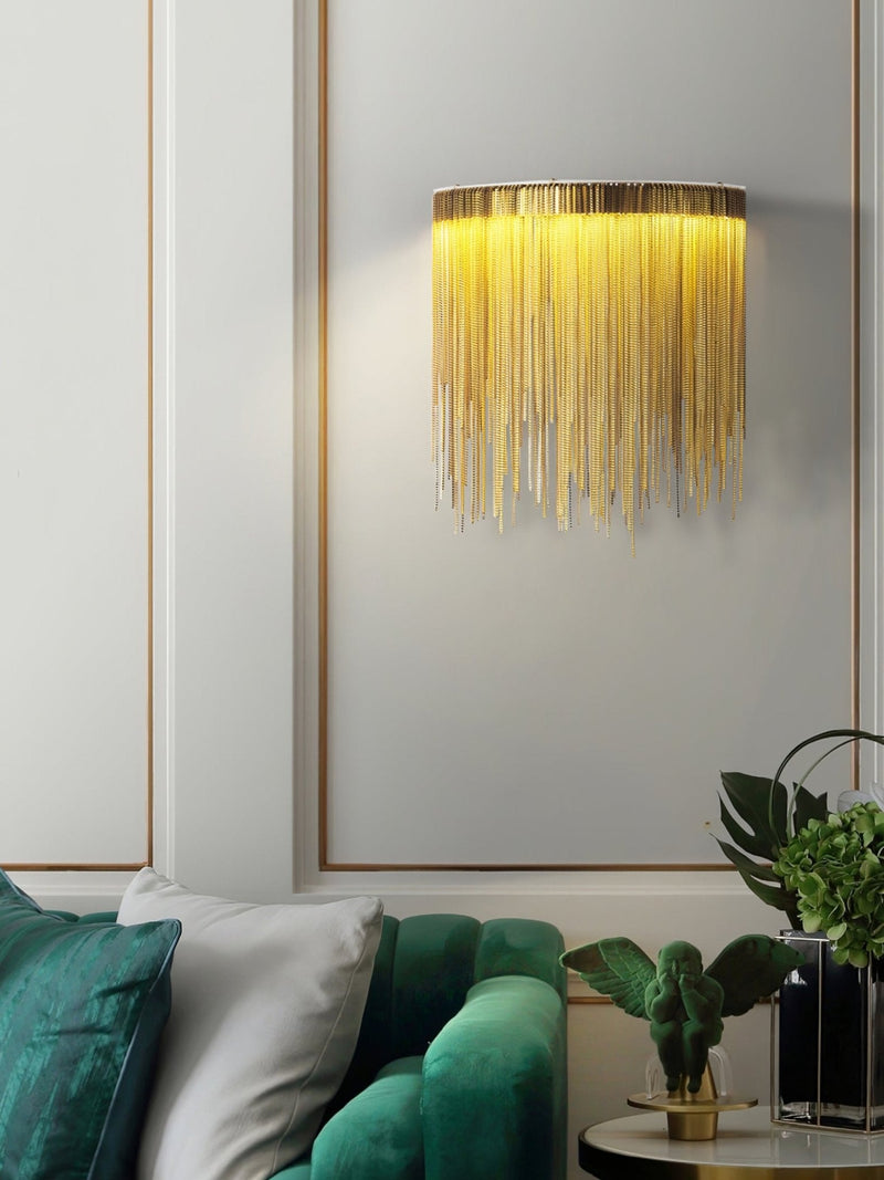 Cadena Tassel Wall Lamp-DWHOME
