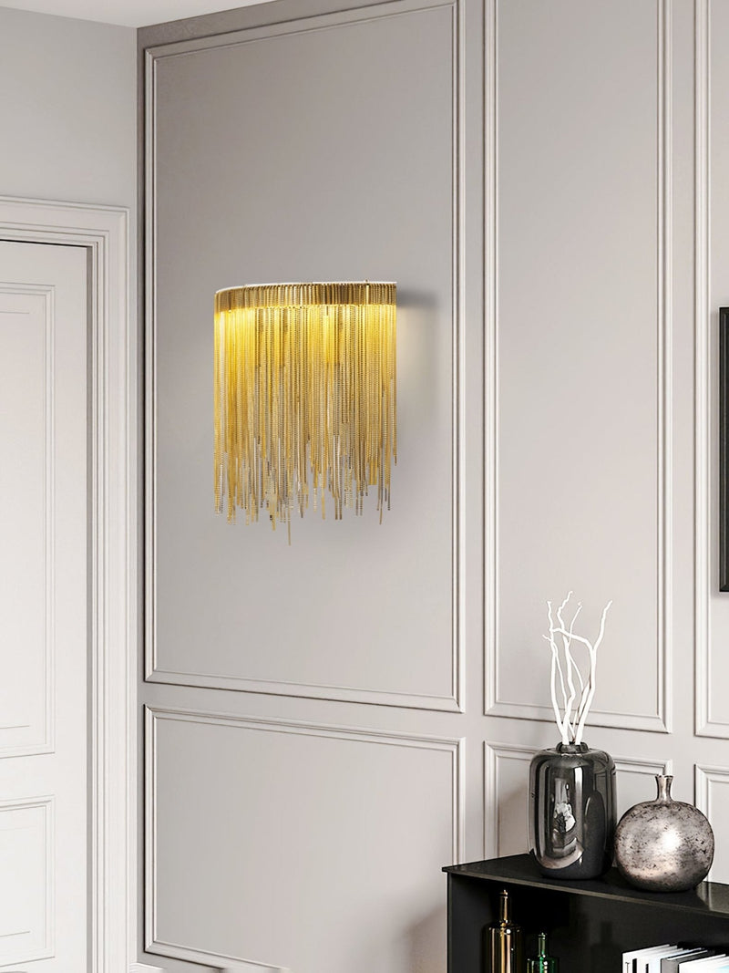 Cadena Tassel Wall Lamp-DWHOME