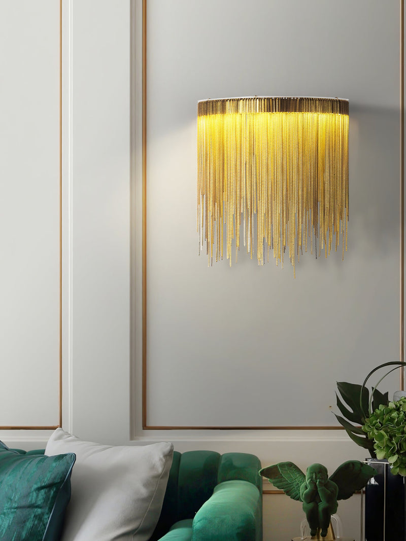 Cadena Tassel Wall Lamp-DWHOME