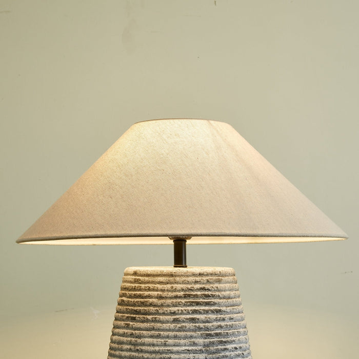 Callisto Ribbed Ceramic Table Lamp-DWHOME
