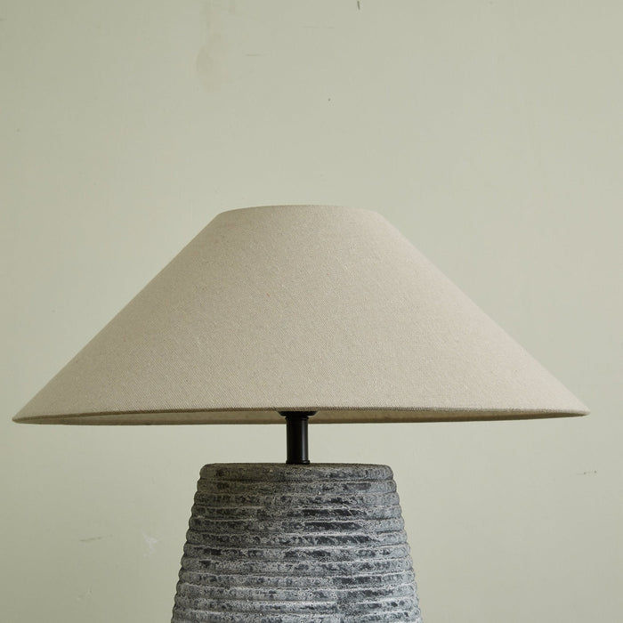 Callisto Ribbed Ceramic Table Lamp-DWHOME