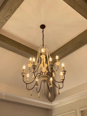 Candle Style Beaded Chandelier-DWHOME
