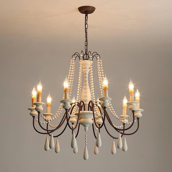 Candle Style Beaded Chandelier.