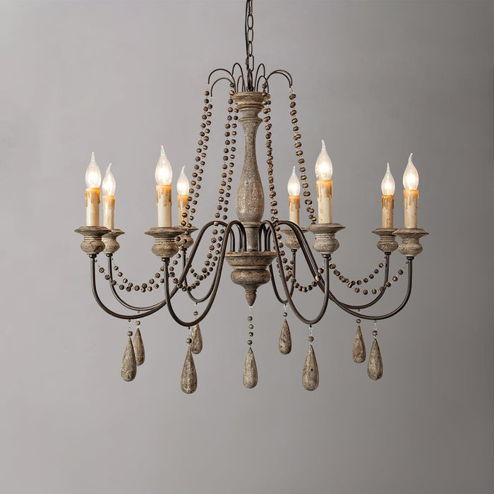 Candle Style Beaded Chandelier.