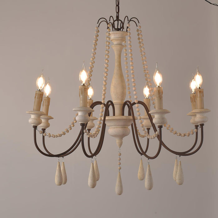 Candle Style Beaded Chandelier.