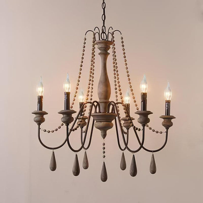 Candle Style Beaded Chandelier.