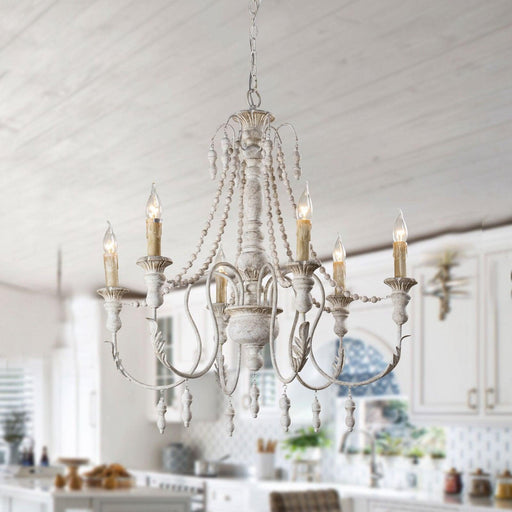 Candle Style Beaded Chandelier.