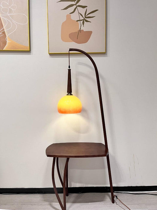 Cantilever Wood Accent Floor Lamp.