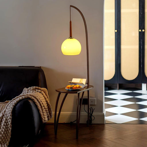 Cantilever Wood Accent Floor Lamp.