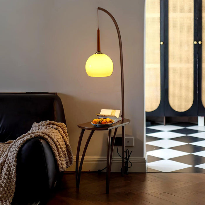 Cantilever Wood Accent Floor Lamp.