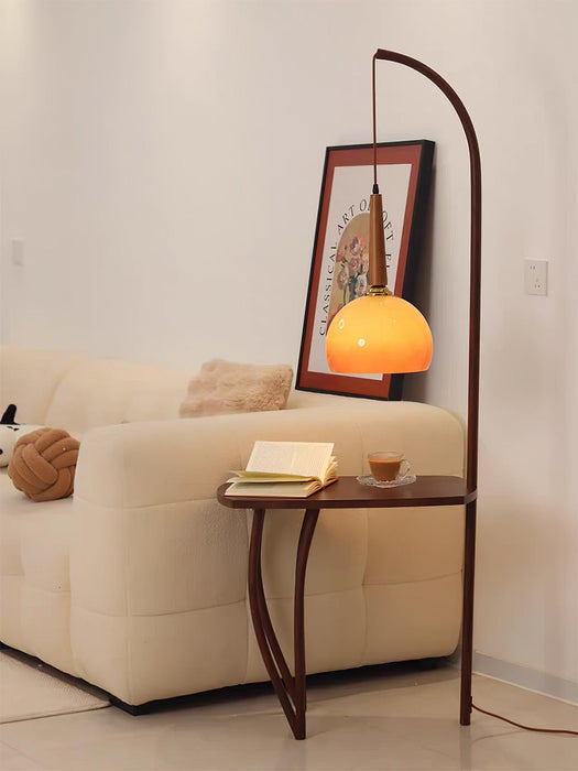 Cantilever Wood Accent Floor Lamp.