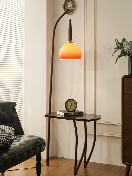 Cantilever Wood Accent Floor Lamp.