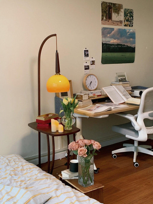 Cantilever Wood Accent Floor Lamp - DWHOME