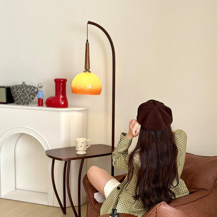 Cantilever Wood Accent Floor Lamp - DWHOME