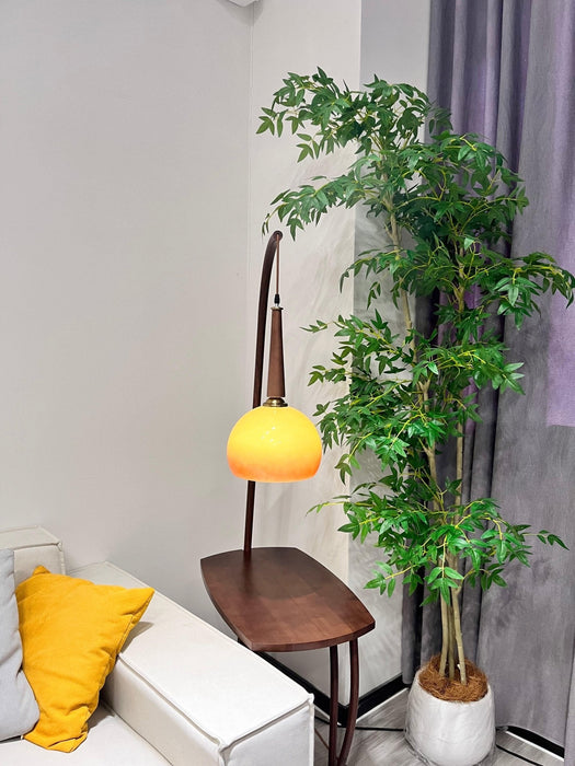 Cantilever Wood Accent Floor Lamp.