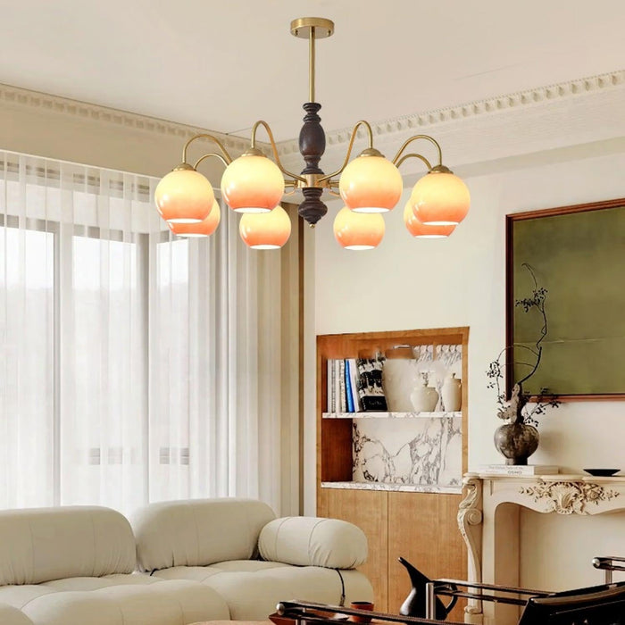 Caramel Orb Chandelier-DWHOME