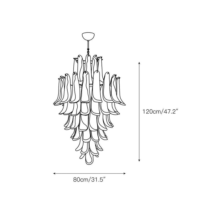 Caramello Petal Chandelier-DWHOME