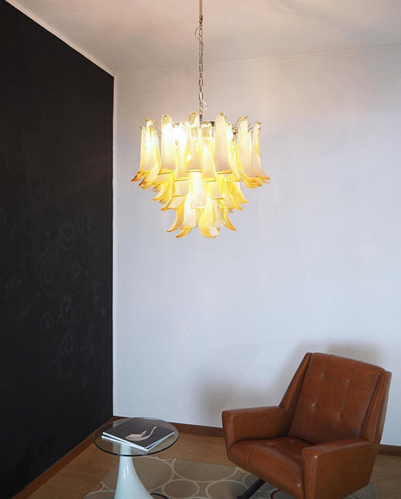 Amber Glass Murano Petals Chandelier - DWHOME