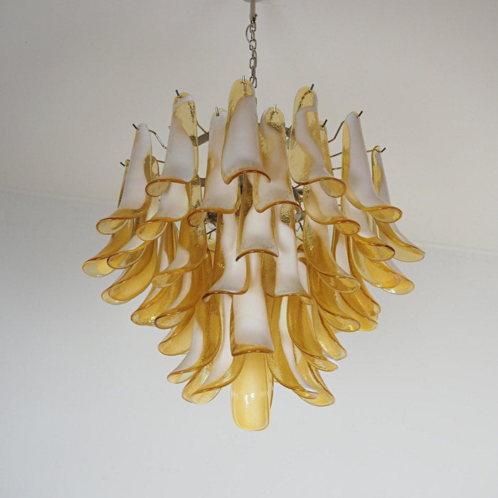 Amber Glass Murano Petals Chandelier - DWHOME