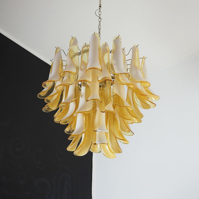 Amber Glass Murano Petals Chandelier - DWHOME