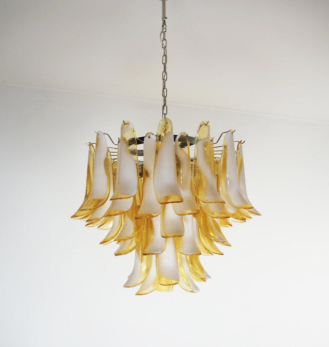 Amber Glass Murano Petals Chandelier - DWHOME