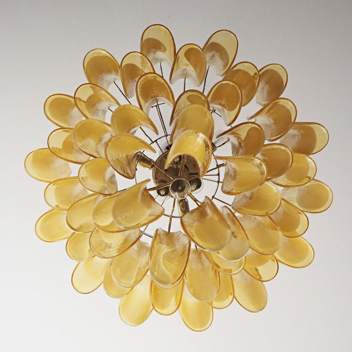 Amber Glass Murano Petals Chandelier - DWHOME