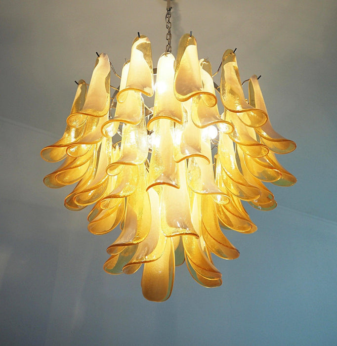 Amber Glass Murano Petals Chandelier - DWHOME