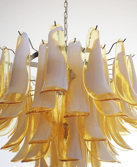 Amber Glass Murano Petals Chandelier - DWHOME