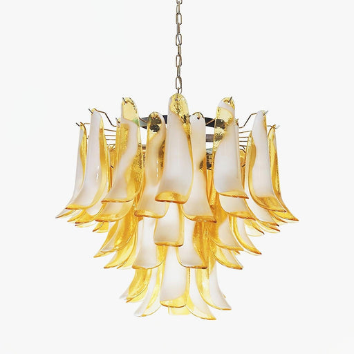 Amber Glass Murano Petals Chandelier - DWHOME