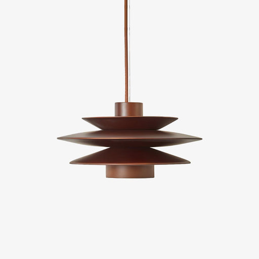 Cascade Wooden Disc Pendant Lamp.