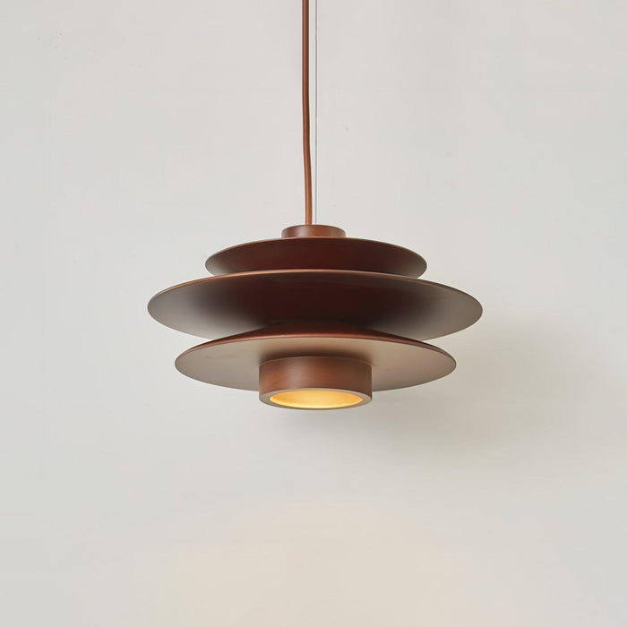 Cascade Wooden Disc Pendant Lamp-DWHOME