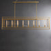 Baker Glass Lantern Rectangular Chandelier 72"-DWHOME