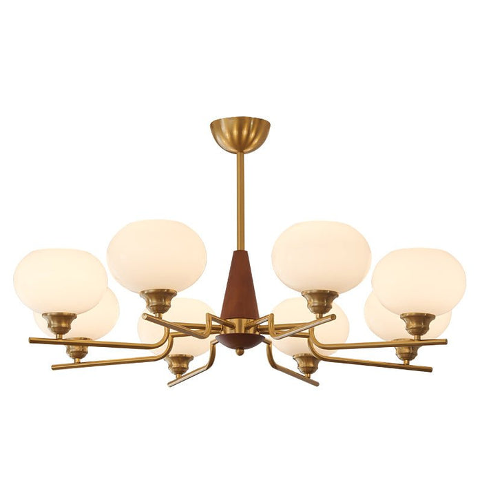 Celeste Sphere Walnut Chandelier-DWHOME