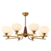 Celeste Sphere Walnut Chandelier-DWHOME
