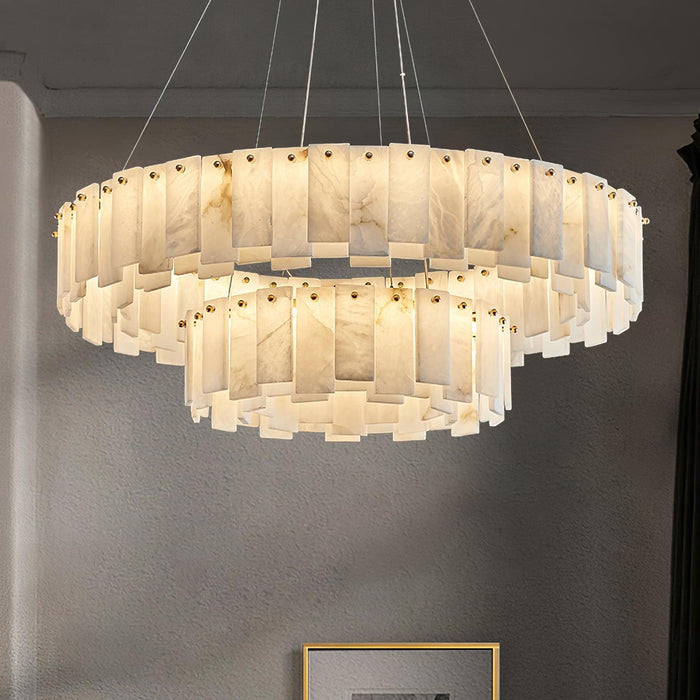 Celestial Alabaster Round Chandelier-DWHOME