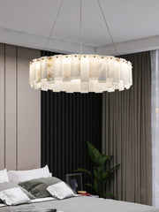 Celestial Alabaster Round Chandelier-DWHOME