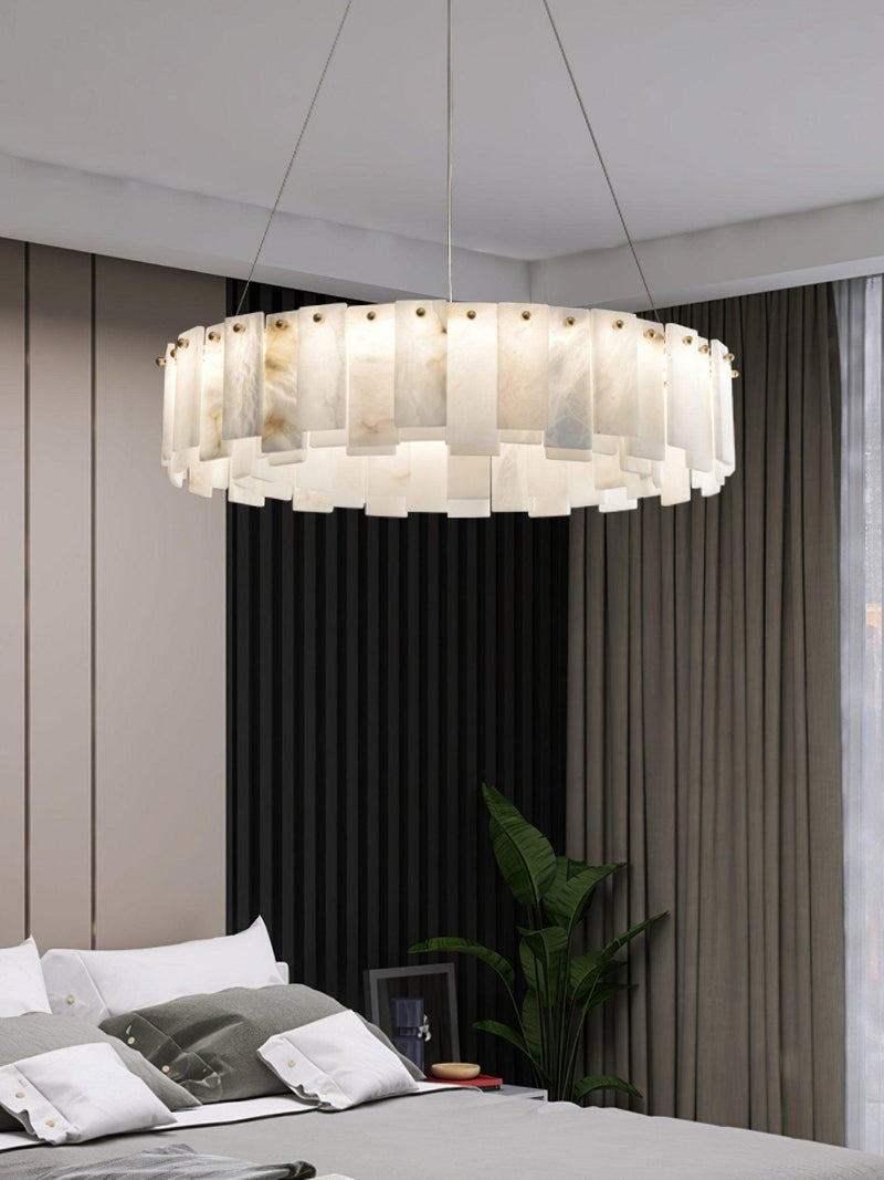 Celestial Alabaster Round Chandelier-DWHOME