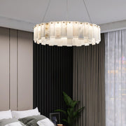 Celestial Alabaster Round Chandelier-DWHOME