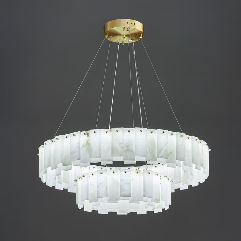 Celestial Alabaster Round Chandelier-DWHOME