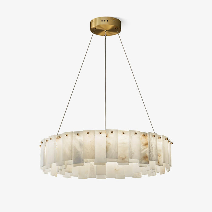 Celestial Alabaster Round Chandelier.