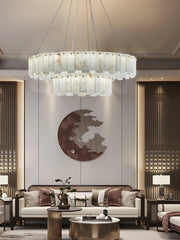 Celestial Alabaster Round Chandelier-DWHOME
