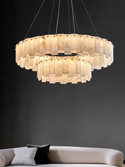 Celestial Alabaster Round Chandelier-DWHOME