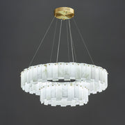 Celestial Alabaster Round Chandelier-DWHOME