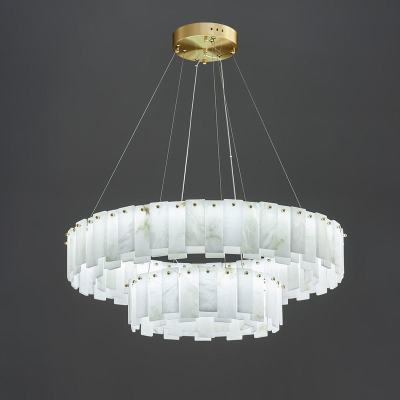 Celestial Alabaster Round Chandelier-DWHOME