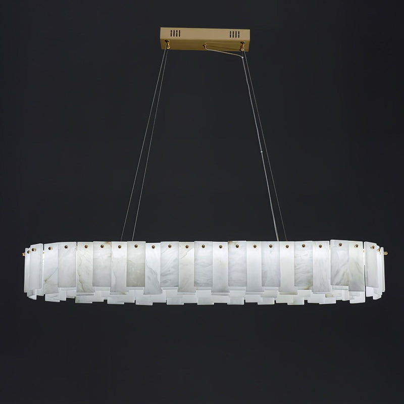 Celestial Alabaster Round Chandelier-DWHOME
