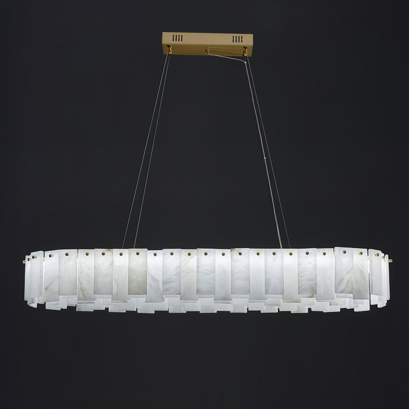 Celestial Alabaster Round Chandelier-DWHOME