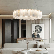 Celestial Alabaster Round Chandelier-DWHOME