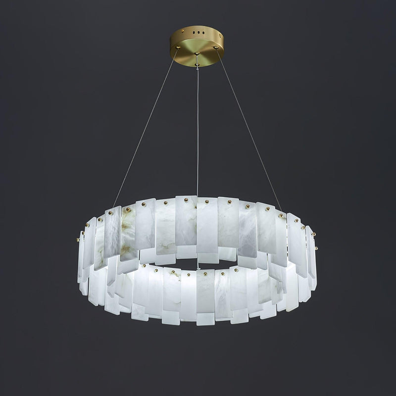 Celestial Alabaster Round Chandelier-DWHOME
