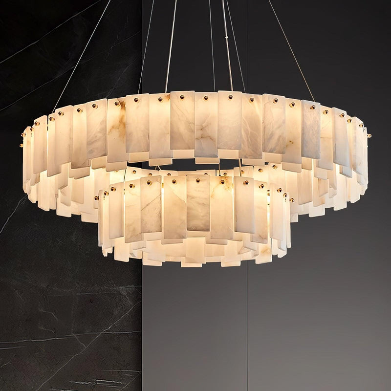 Celestial Alabaster Round Chandelier-DWHOME